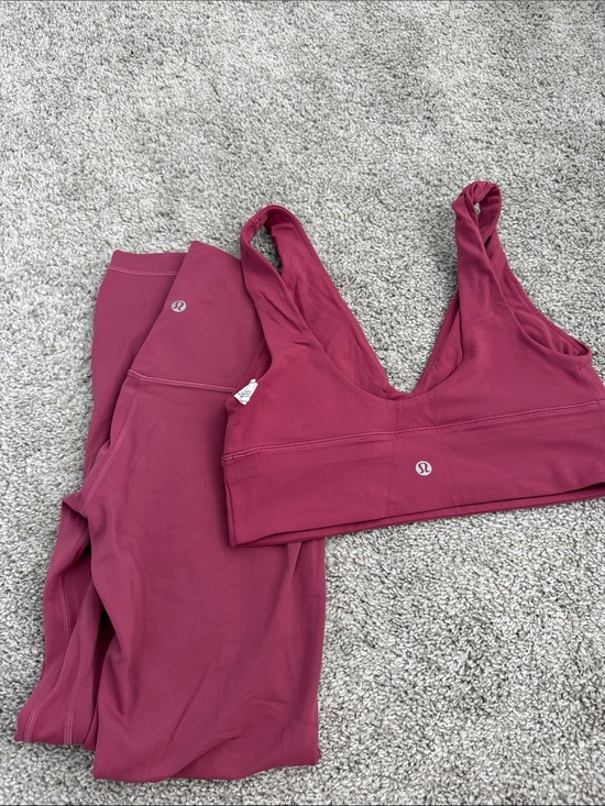 lululemon athletica Other - lululemon athletica Women's Deep Rose Sports Bra and Leggings Set